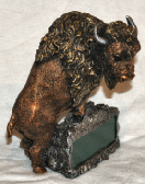 6 inch tall Buffalo/Bison school team mascot statue